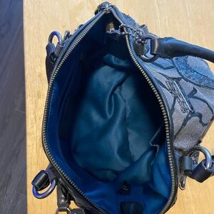 Coach Madison Sequin Sophia Hand Bag-Black